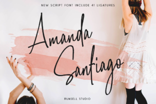 Elevate Editorial Design with Amanda Santiago Script Font