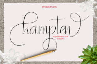 Hampten: A Refined Script Handwritten Font for Editorial Design