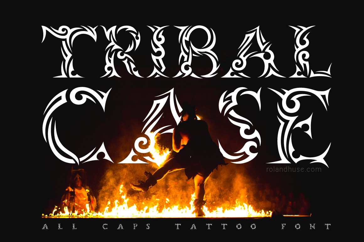 Tribal Case: A Tattoo-Inspired Display Font for Bold Campaigns